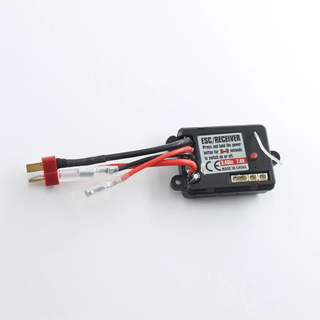 Récepteur 2.4GHz 4 voies 7.4V 30A pour voiture RC, pièce de rechange électronique avec câbles et connecteurs