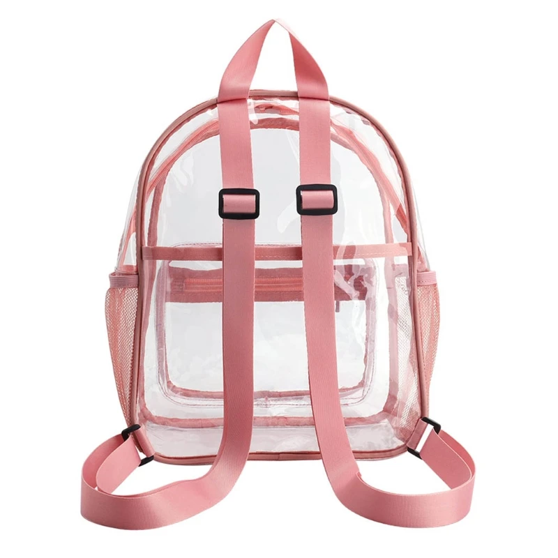 Women Backpack Transparent PVC Bag Female Fashion College Students Bookbag Travel Daypack