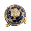 QIFU White Blue Lattice Faberge Egg Style Home Decor 6