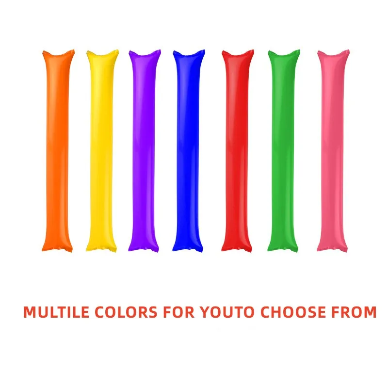 48pcs Inflatable  Clapper Cheerstick  Inflatable Sticks Balloon Stick Clapper Cheering Stick Noise Maker Balloon Concert Party 5