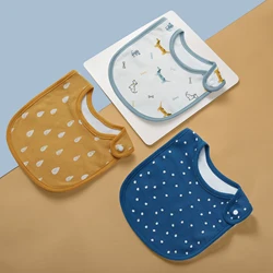 Set of 3 Waterproof Cartoon Baby Bibs and Burp Cloths (Sausage Dog)