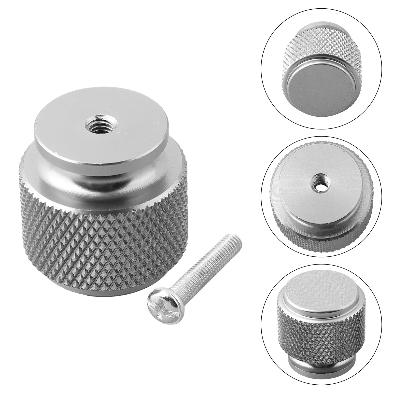 Description Picture 6 of itemKnurled Cabinet Knob Matt Black Aluminium Kitchen Cabinet Door Cupboard Drawer Handles Replace Furniture Hardware Accessories