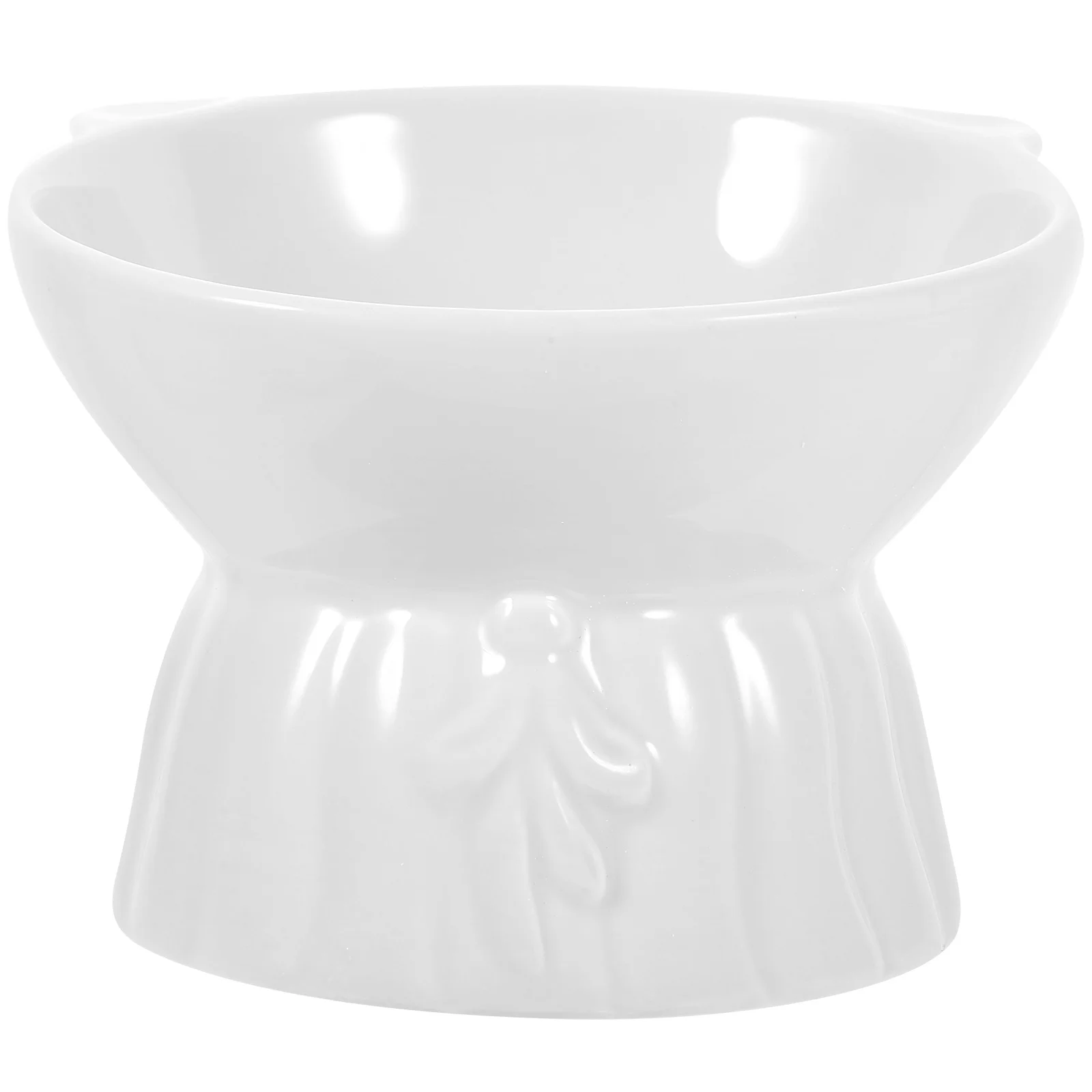 

Ceramic Elevated Cat Bowl Wear-resistant Feeding Raised Dog Neck Protection Pet Bowls for Food and Water Lovely Puppy