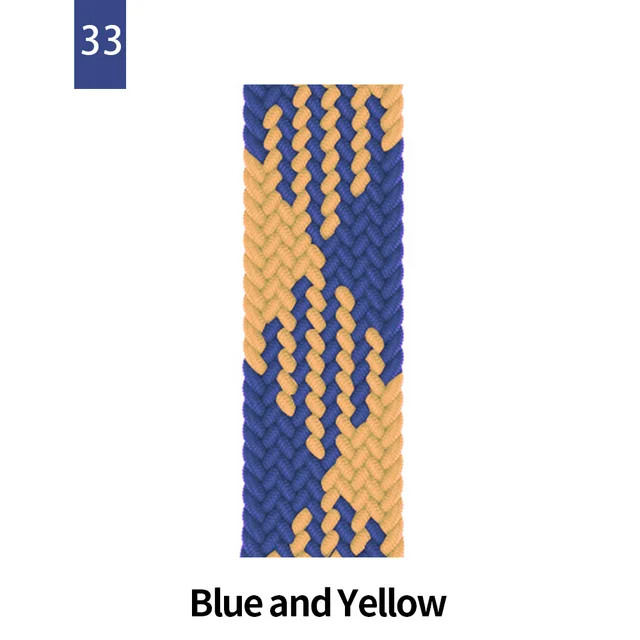 Braided Solo Loop For Apple Watch Band Se 76543 40mm 44mm Elastic Bracelet Strap on Smart Series 38mm 42mm 41mm 45mm Accessories 33 Blue yellow
