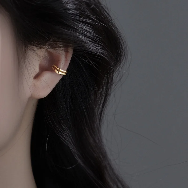 1Pc Ear Cuff Earrings Non-Piercing Double Layer Ear Clip for Women ear clip earrings clip earrings ear clip