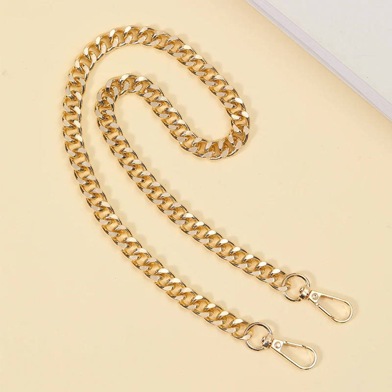 Golden Chain Accessories Metal Extension Chains Underarm Crossbody Shoulder Bag Belt Replacement Bags Strap For Women's Bag