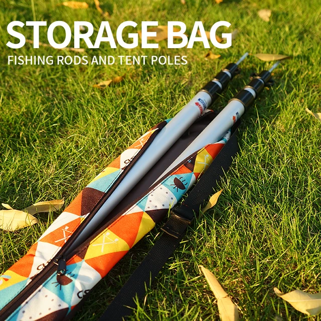 Outdoor canopy pole storage bag fishing rod bag fishing gear organizer bag  camping tent pole accessories