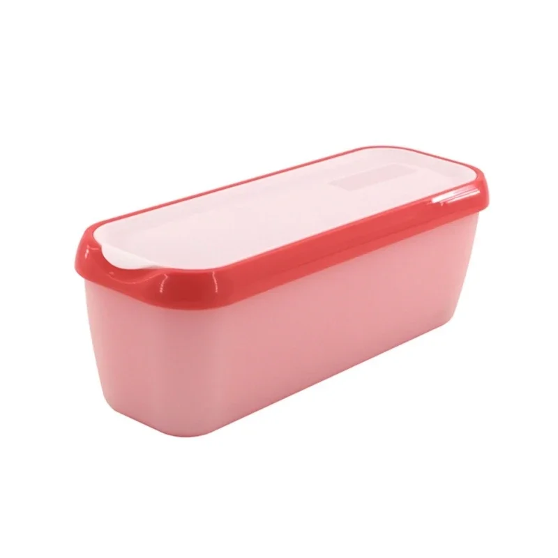 Ice Cream Storage Tub Rectangular Reusable Ice Cream Box Container Mold with Lid Kitchen Refrigerator Storage Home