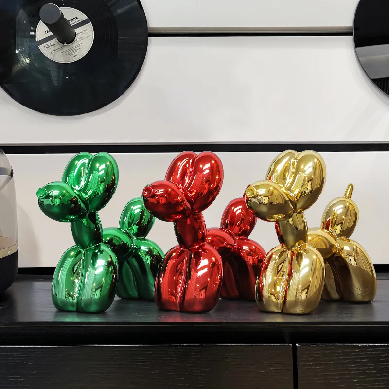

Creative Scandinavian Balloon Dog Living Room Desktop TV Cabinet Ornaments Home Resin Craft Soft Decorations Ornaments
