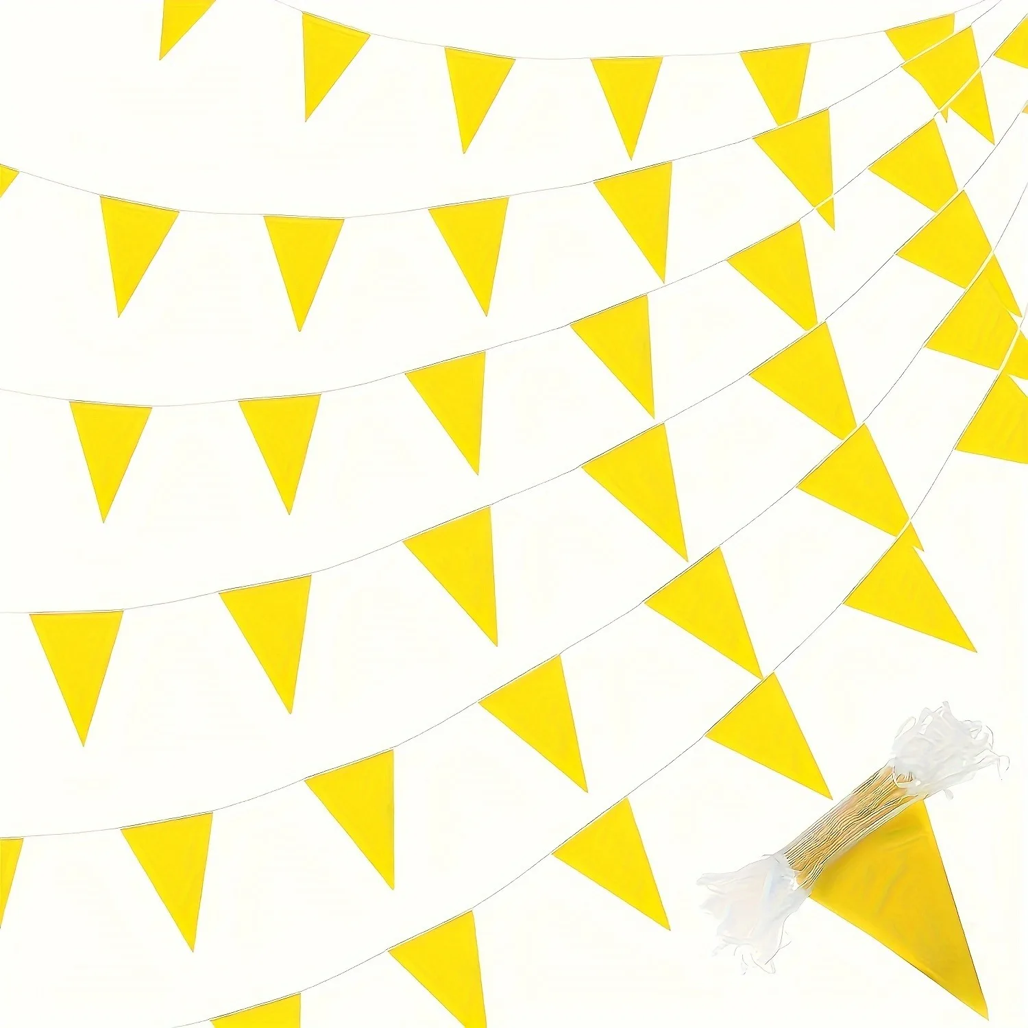 Vibrant Fluorescent Green Pennant Banner