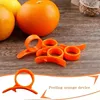 5 pcs Kitchen Tool  Orange Citrus Peeler Plastic Fruit Slicer Cutter Peeler 3