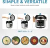 NEW 20 Cup Cooked (10 cup uncooked) Digital Rice Cooker, Slow Cooker, Food Steamer, SS Exterior (ARC-150SB),Black 3