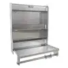 Aluminum Work Station Cabinet Flip-Out Work Tray Paper Towel Rack Organizer Trailer Shop Storage Shelf Foldable Lightweight 1