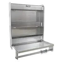 Aluminum Work Station Cabinet Flip-Out Work Tray Paper Towel Rack Organizer Trailer Shop Storage Shelf Foldable Lightweight 1