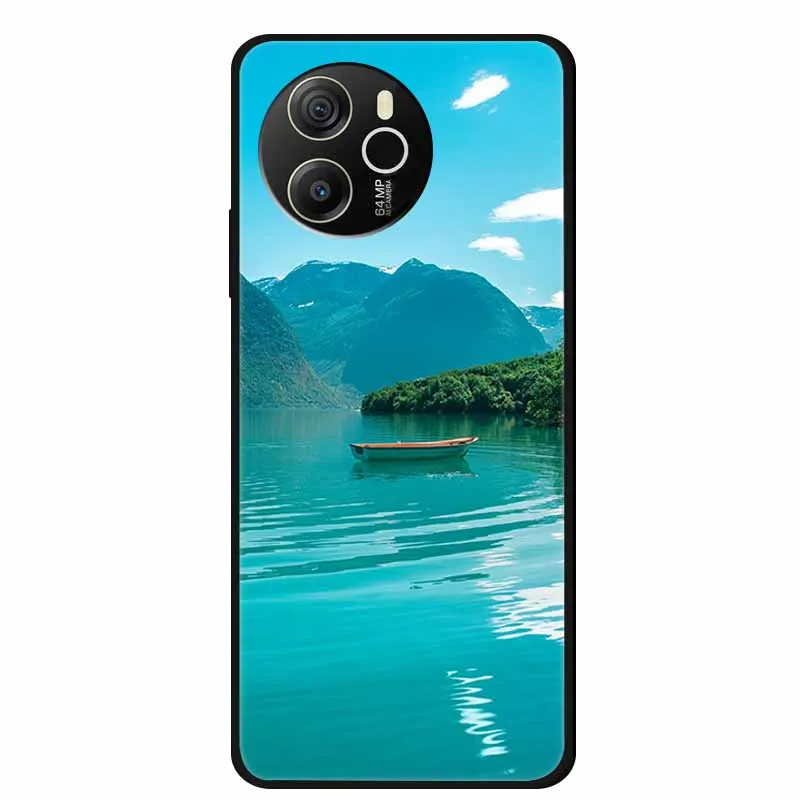 Black Silicone Soft Back Protective Case Cover