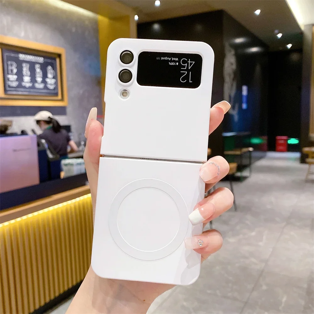Magnetic MagSafe Case with Wireless Charging and Camera Film Cover for Samsung Galaxy Z Flip Series