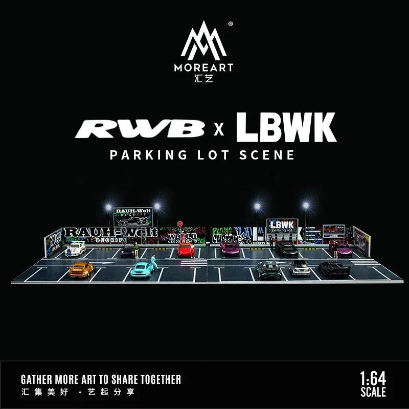 

MoreArt 1:64 LED LIGHTS Diorama Parking Lot Scene RWB / LBWK