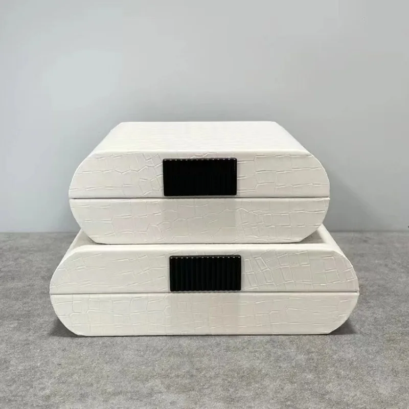 Jewelry Organizer Storage Box Wood Retro Outer Leather Personalised Jewelry Box Organizer Holiday Gifts Packing Supplies