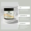 Tallow Body Lotion Deep Hydrating Reduce Skin Dry Roughness Smooth Bleach Thigh Knee Underarm Moisturizing Lightening Body Cream 6