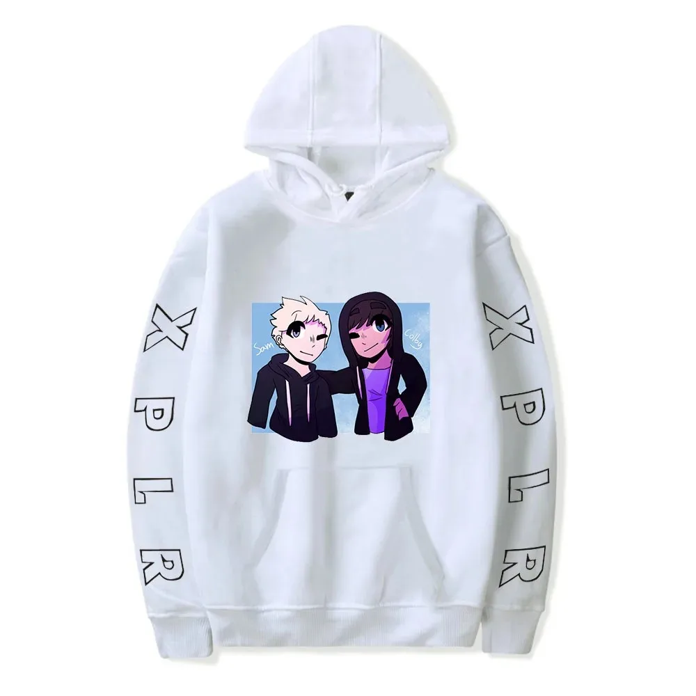 Sam and Colby Cartoon Hoodies for Men and Women, Soft Cotton Pullovers, Streetwear, Hip Hop Clothes, Autumn Fashion,