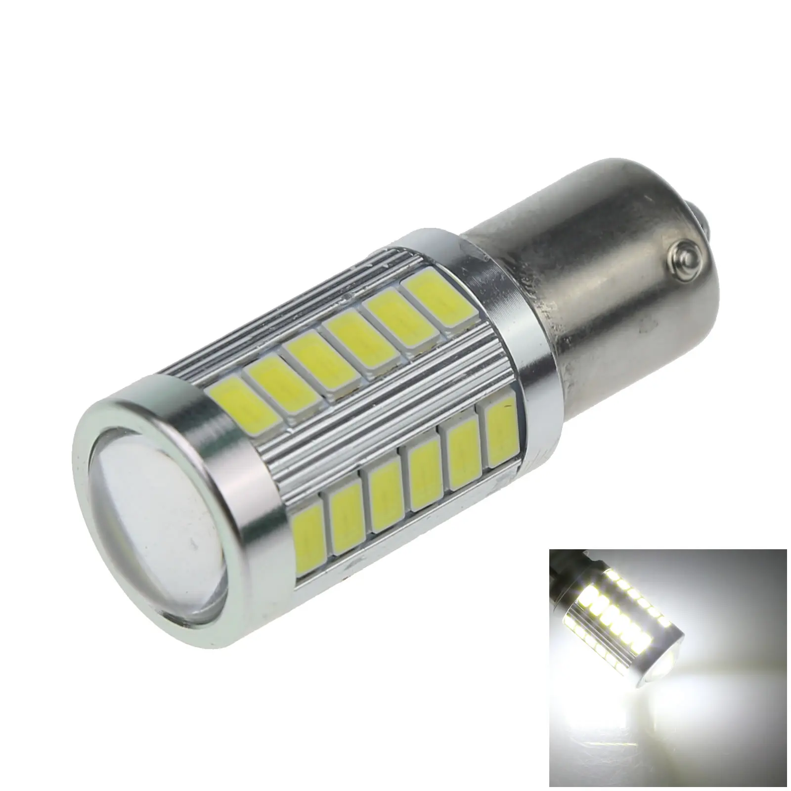 

1X Белый авто 1156 задняя лампа угловой свет 33 излучателей 5630 SMD светодиодный 1093 1759 D068-W