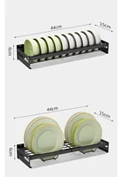 Wall Mounted Stainless Steel Dish Drainer Drying Rack Bowl Plate Storage with Tray Kitchen Organizer Chopstick Holder Hanging 2