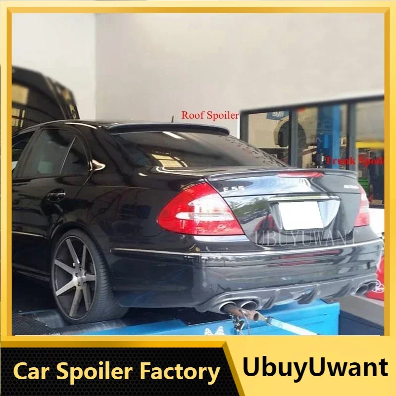 

Carbon Fiber Rear Roof Spoiler For Benz W211 2003-2008 E320L E260L E240 Car Rear Wing Rear Boot Trunk Lip Spoiler Car Styling