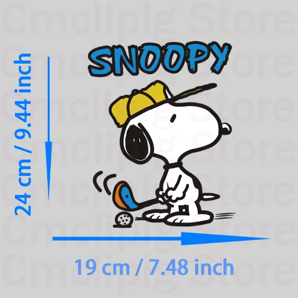 Popular Cartoon SNOOPY patches DIY stripes appliques for children self-adhesive Sewing Decoration
