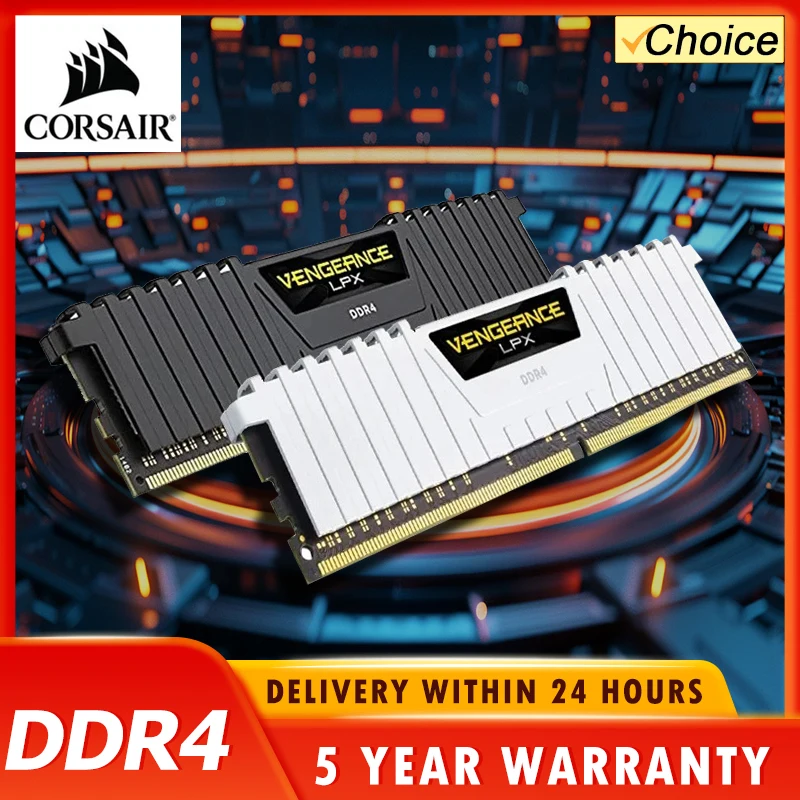 thumbnail image 1 of Memoria RAM DDR4 CORSAIR para ordenadores de sobremesa Vengeance de 16 GB, 8 GB, 3200 MHz y 3600 MHz, compatible con placa base, 1 of 5