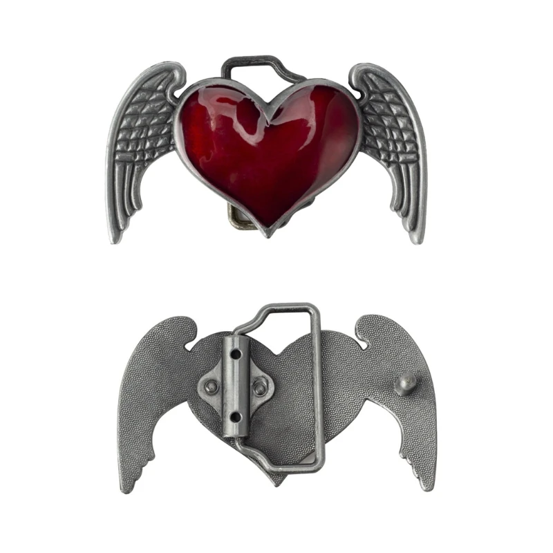 

Carved Heart Wing Belt Buckle Teens Rock Belt Buckle