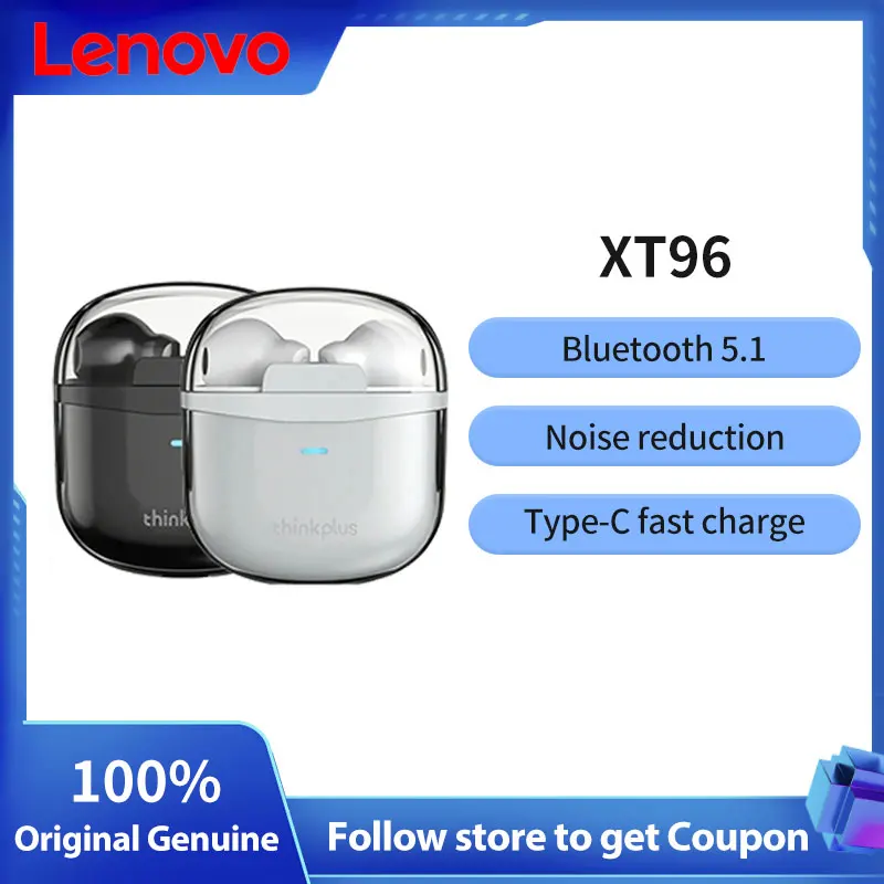 Lenovo XT96 Bluetooth 5.1 Earphones HiFi Stereo TWS Wireless Headphones Touch Control HD call Sports Gaming Headset With Mic images - 6