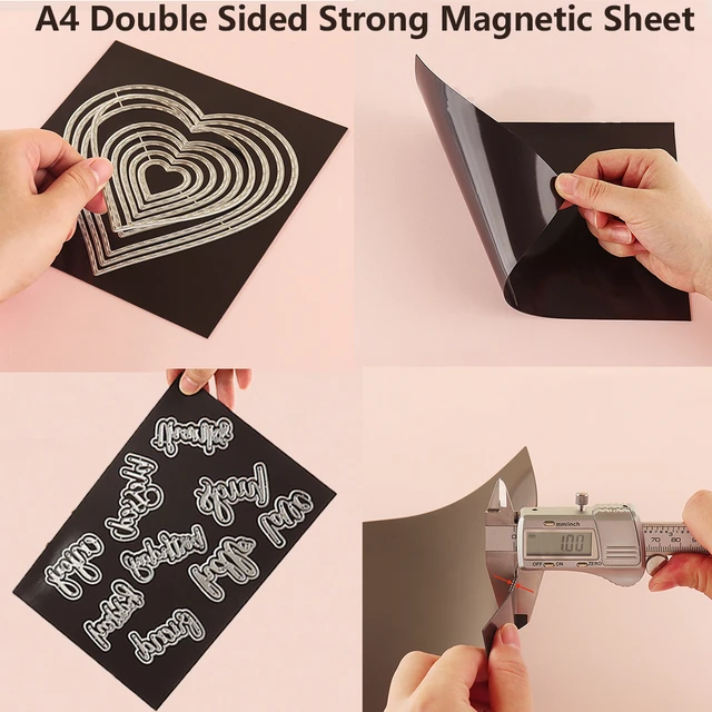 A4 1mm Double Sided Strong Magnetic Sheet for Metal Cutting Die Storage  297x210mm Black Magnet Mats for Stamps Dies Crafts Craft - AliExpress