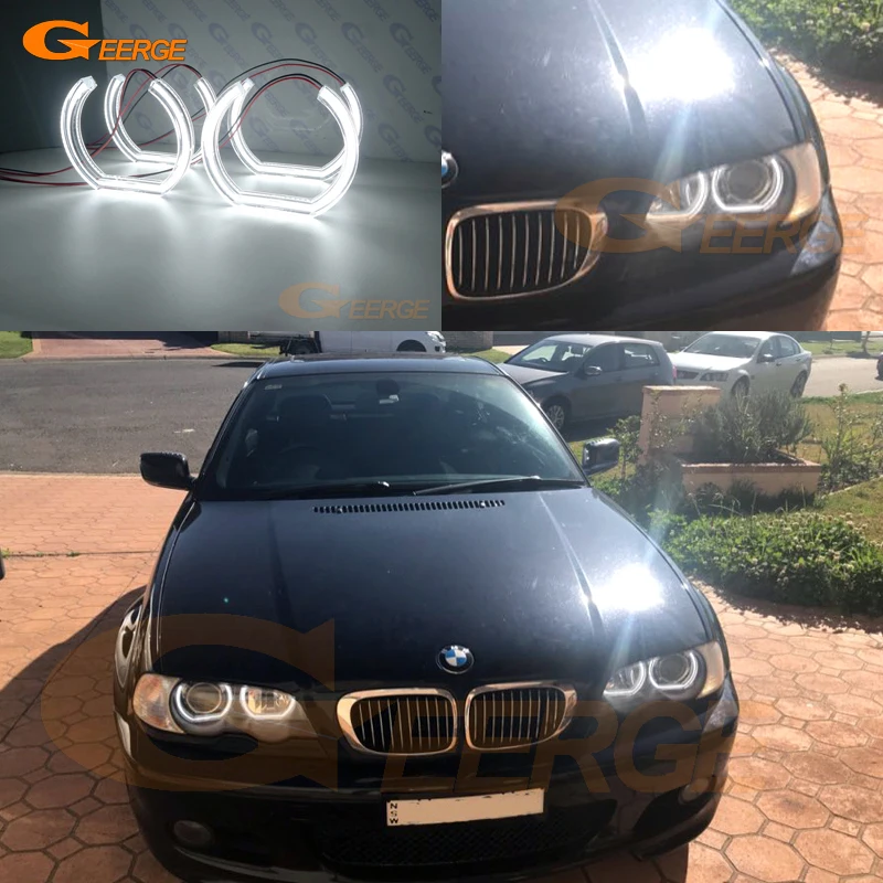 Faro Halógeno Para Coche, Kit De Luces Led De Ojos De Ángel, Excelente  Iluminación Ultra Brillante Drl, Para Bmw Serie 3 E46 Sedán Facelift  2001-2005 - Accesorios De Luces Para Coche - AliExpress