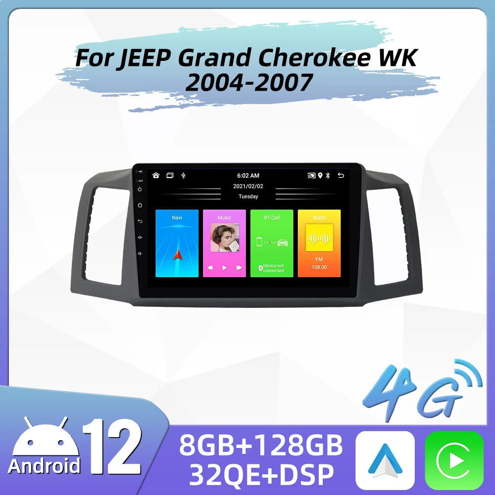 

2 Din Android Multimedia for JEEP Grand Cherokee WK 2004-2007 Car Radio Stereo Carplay Auto GPS Navigation Head Unit Autoradio