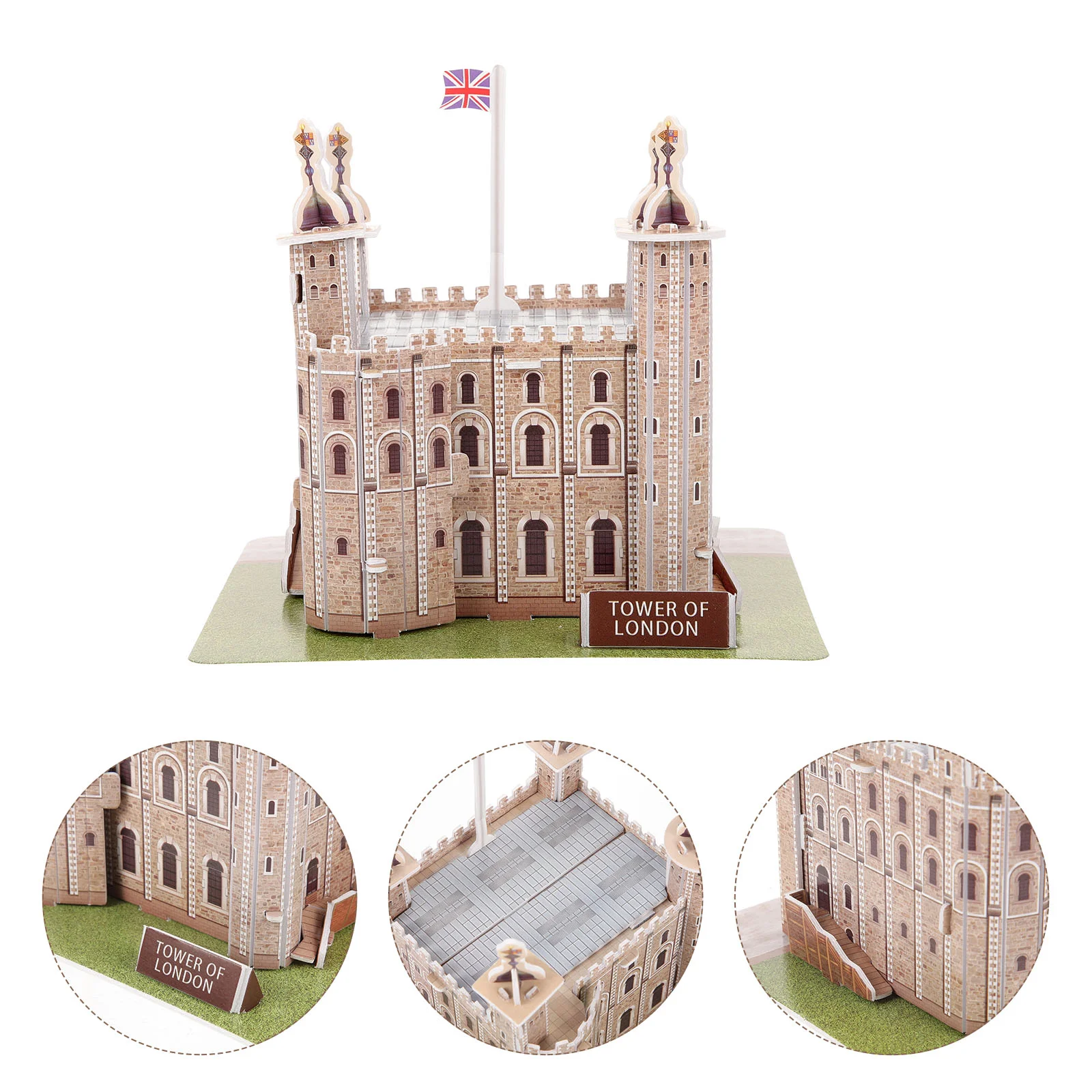 

Puzzle Building Paper Adults Puzzles Assembled Funny 3d Architectural for Kids Ages 8-10 Famous Child Toy