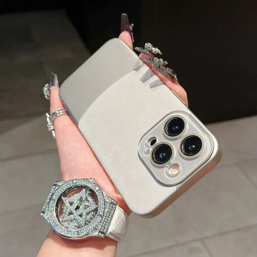 

Flannel dual magnetic suction suitable for 15promax phone case with built-in lens film iPhone 14 Fashion 13 anti drop protection