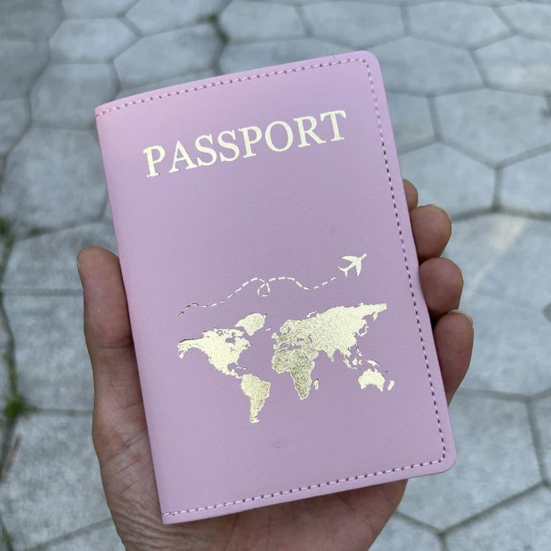 Personalizado PU Couro Capa Passaporte, Rei e Rainha Capa, Crown Case para Passaportes, Carteira de Viagem, Nome