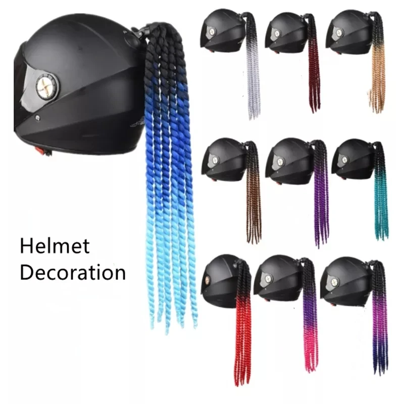 Motorcycle Helmet Ponytail Wig Motorbike Bike Helmets Many Colors