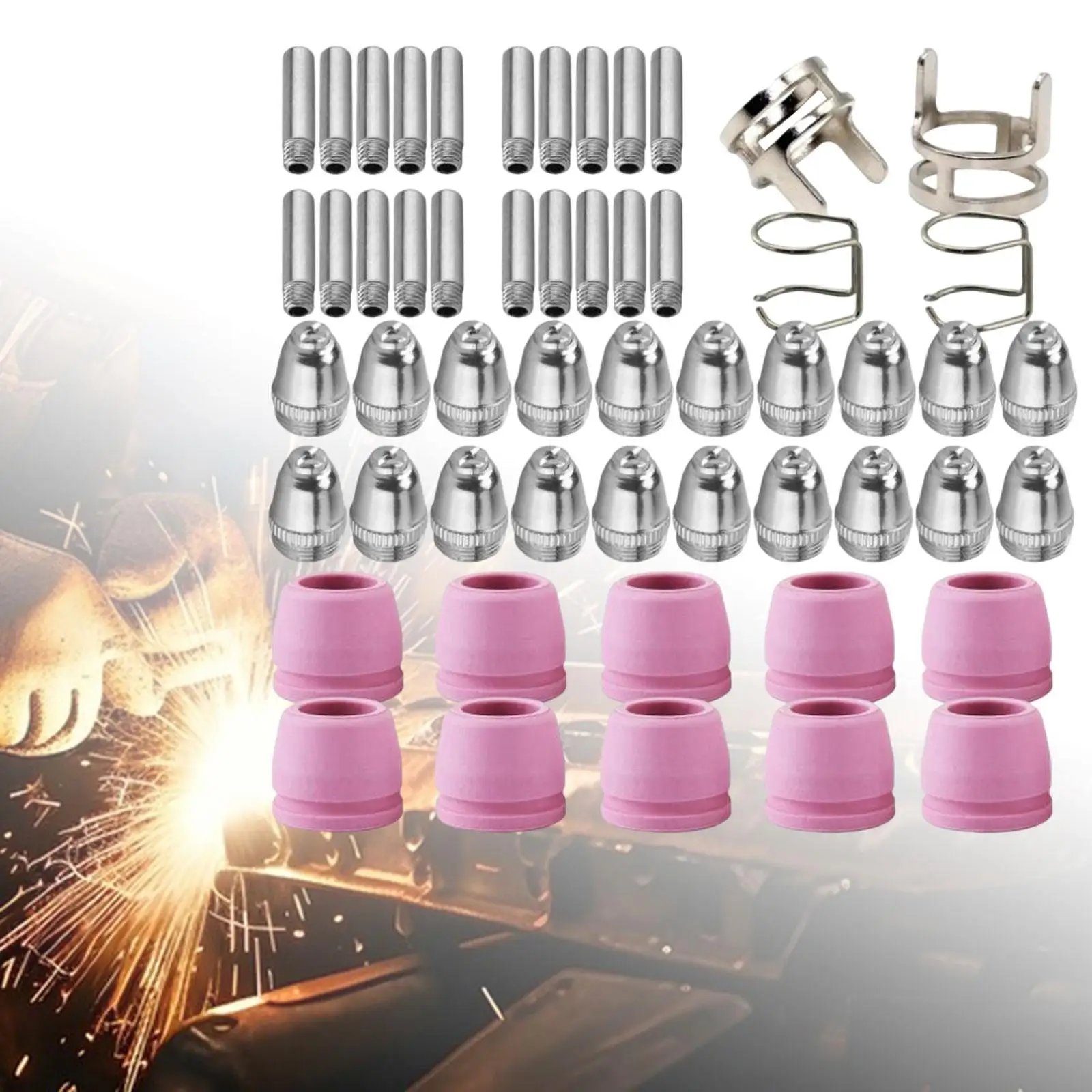 Cutter Torch Consumables Spring Spacer Guide Welding Torch Accessory Ceramic Cap Cutting Torch Tip Nozzles Consumables for SG-55 4