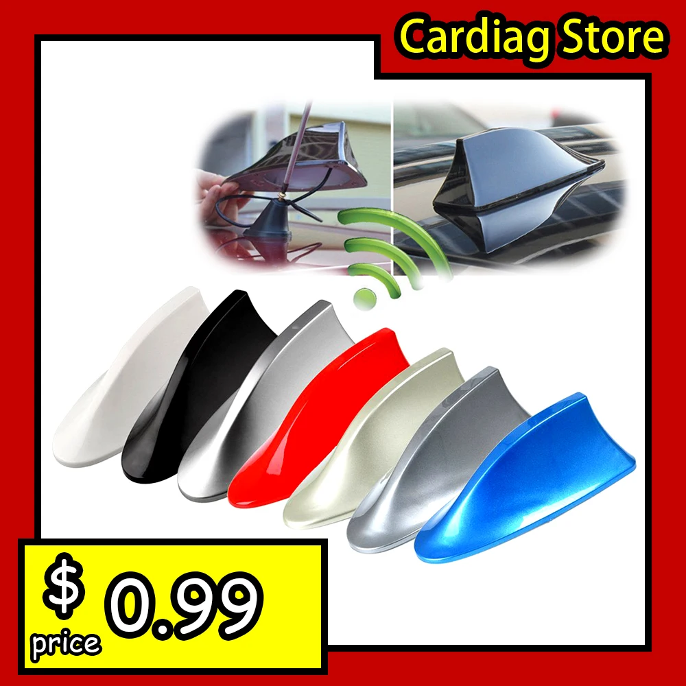 

Universal Car Shark Fin Antenna Car Radio Aerials FM/AM Signal Protective Aerial Car Styling Car Roof Decoration Sticker Base