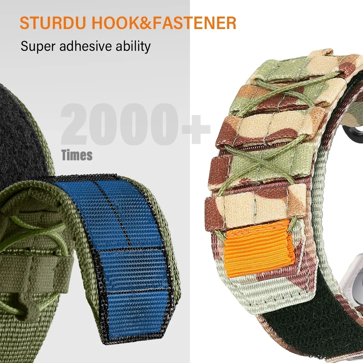 Camouflage Nylon Watch Strap - 20mm 22mm