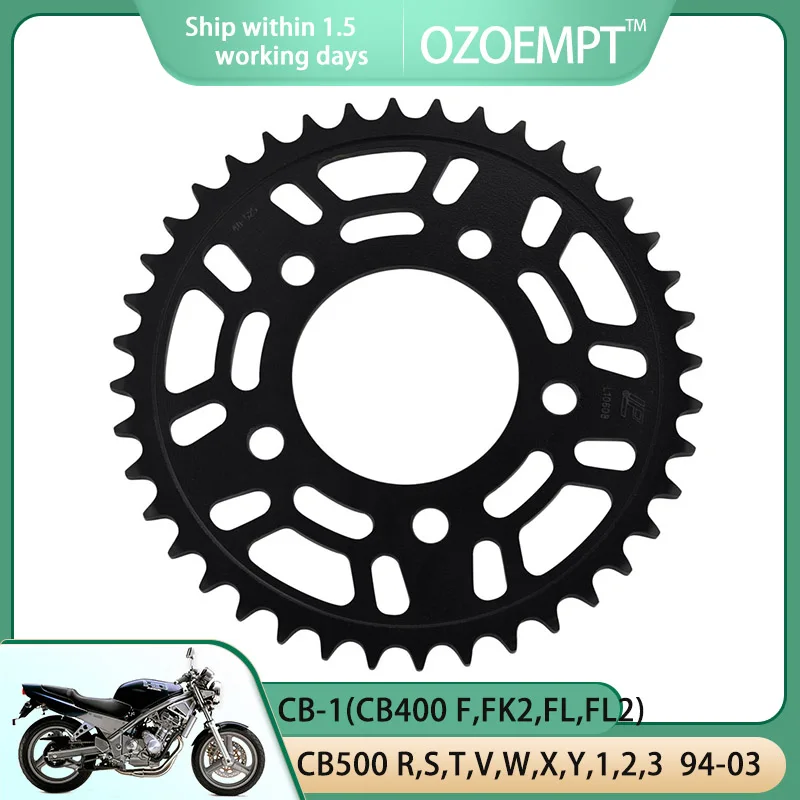 

OZOEMPT 525-40T Motorcycle Rear Sprocket Apply to CB-1 (CB400 F,FK2,FL,FL2) CB500 R,S,T,V,W,X,Y,1,2,3,S-W,Cup