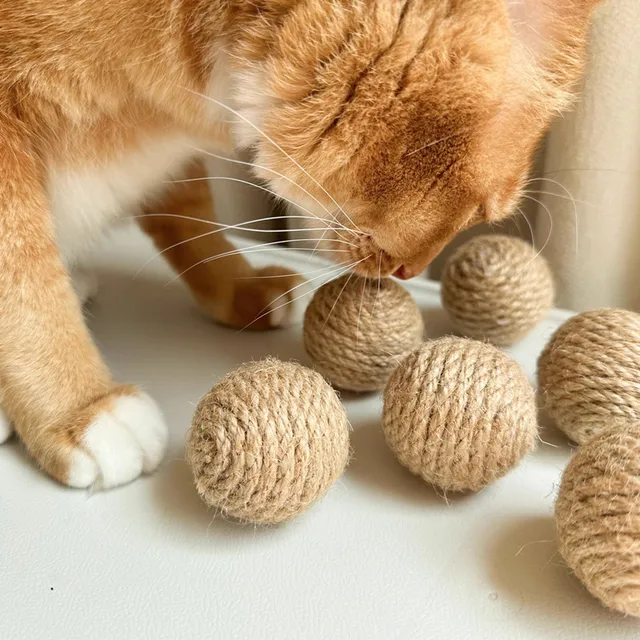 Sisal False Mouse Cat Toy Bite Resistance Stuffed Toy Interactive Cat Toy Simulation Mice Kitten Self-Playing Plush Toys 4