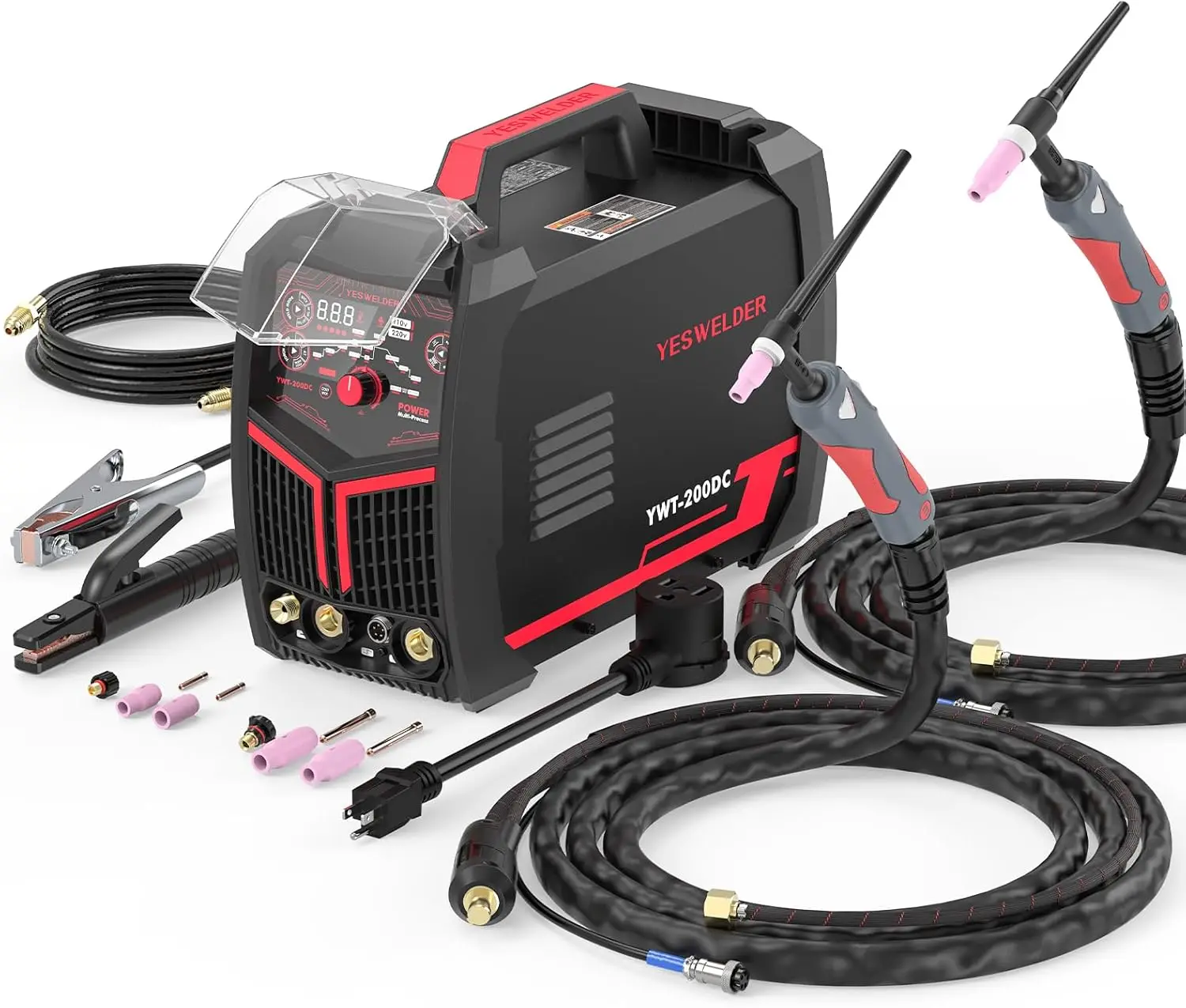 TIG Welder 7 in 1 Cold Spot Lift TIG/Stick Welding Machine YWT-200DC The Welder Is Equipped with Arc Force Hot Start