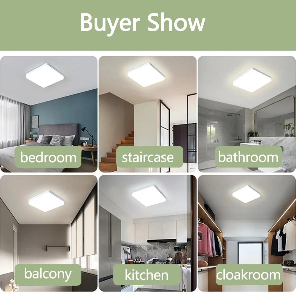 LED Ceiling Light Square 110V 220V Modern 18W 24W 36W 48W For Living Room Bedroom Bathroom Kitchen