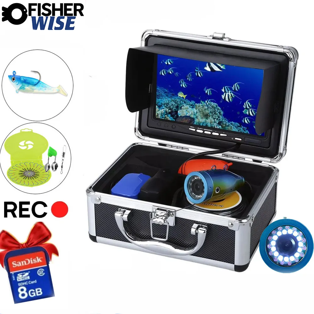 

50M DVR Reocrder Fish Finder Underwater Fishing Camera 7 Inch 1000TVL IP68 Waterproof Ice/Sea/River Winter Fishing