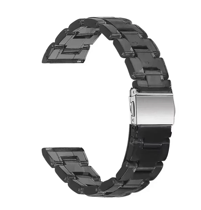Colorful Transparent Resin Watchband - Fashionable Bracelet Strap (22mm)