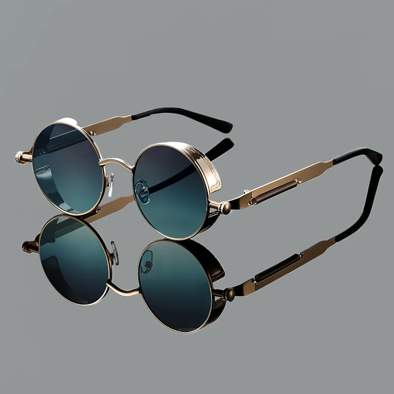 Lunettes de soleil vintage homme KAMMPT gradient multi-couleur tendance luxe pour look casual et professionnel