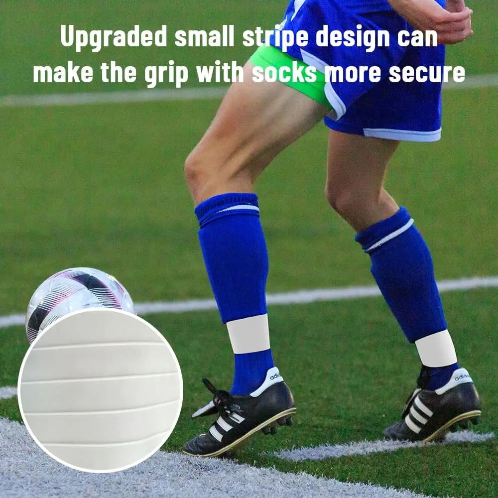 Soccer Shin Guard Straps Silicone Holders Leg Bands Non-slip Elastic Grip Socks Sleeves For Youth Adults Kids Gym Athletics