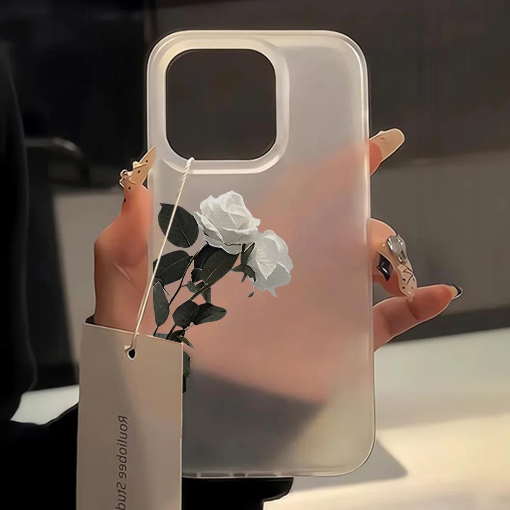 Flower Clear Phone Case For IPhone 16 Pro Case IPhone 13 15 17 11 12 14 Pro Max Plus 12 13 Mini Shockproof Silicone Soft Cover_voghion.com